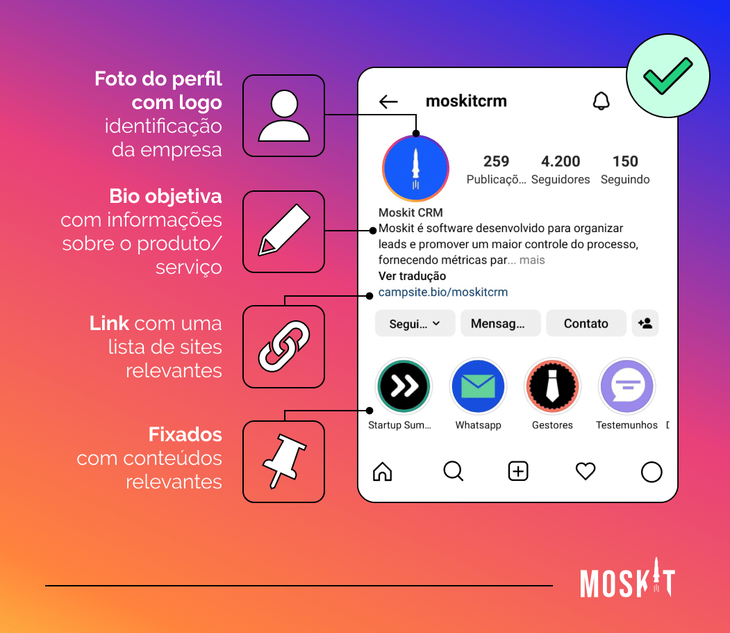 exemplo perfil instagram 
