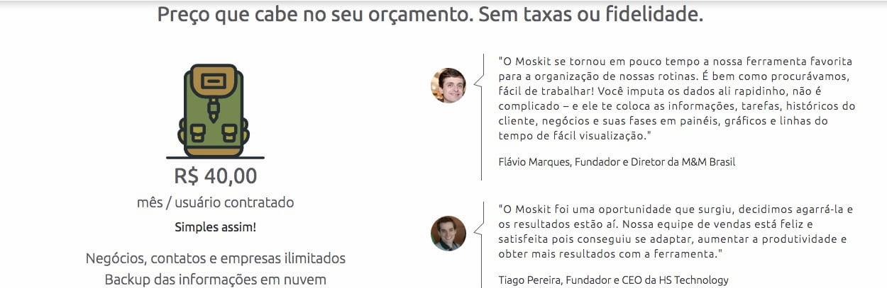 Preço que cabe no orçamento
