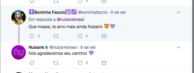 nubank respondendo clientes