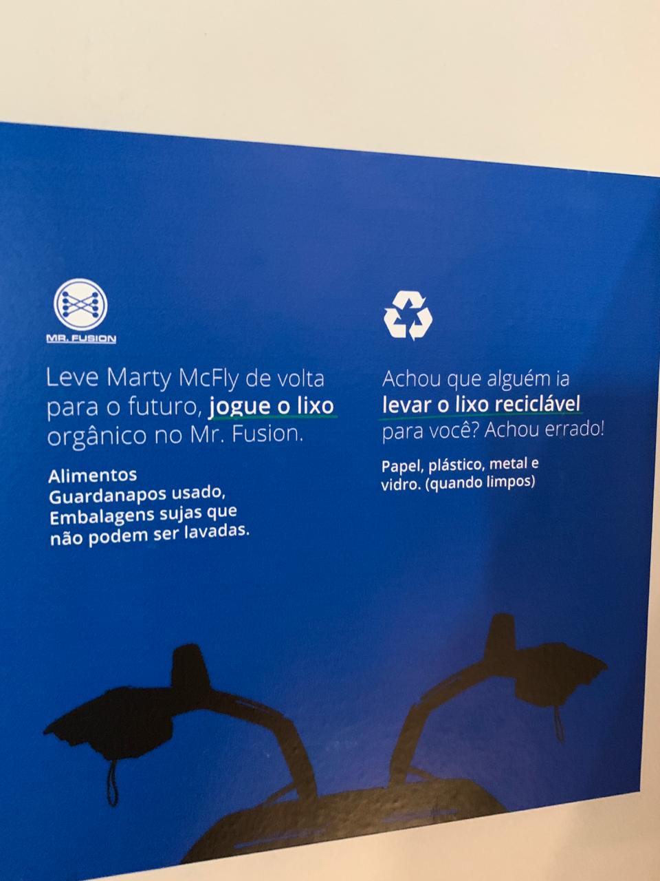 Aviso para jogar lixo no local adequado