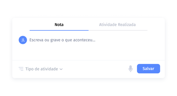 como adicionar notas dentro do moskit crm