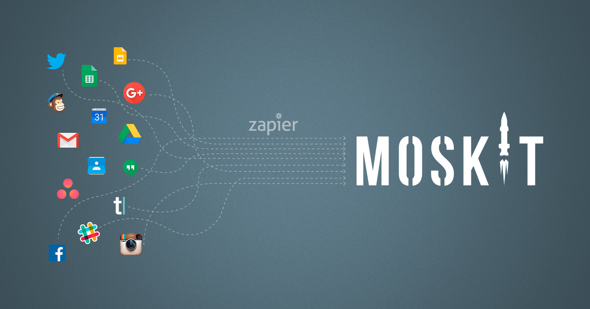 Integrações Moskit CRM e Zapier