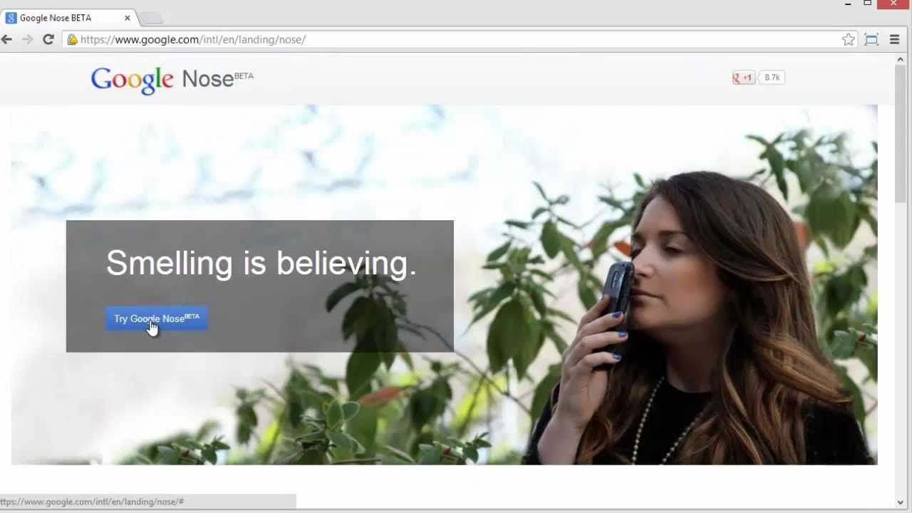 Google Nose BETA Smelling is Believing Google Prank